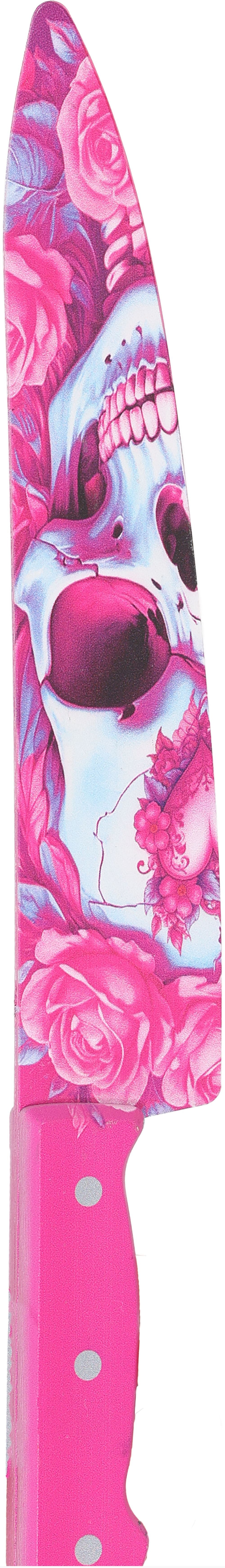 Cuchillo de Calavera Rosa de 37cm