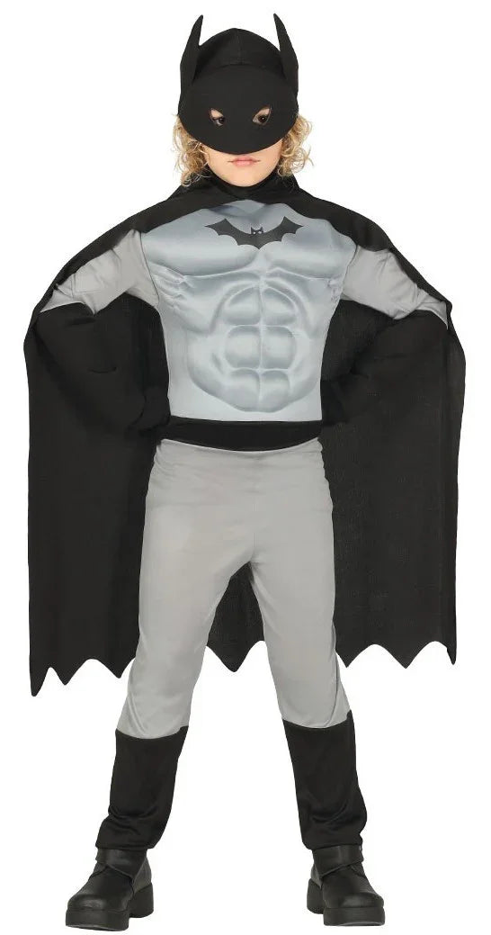 Disfraz de Hombre Murciélago Musculoso para Niño Batman Guirca