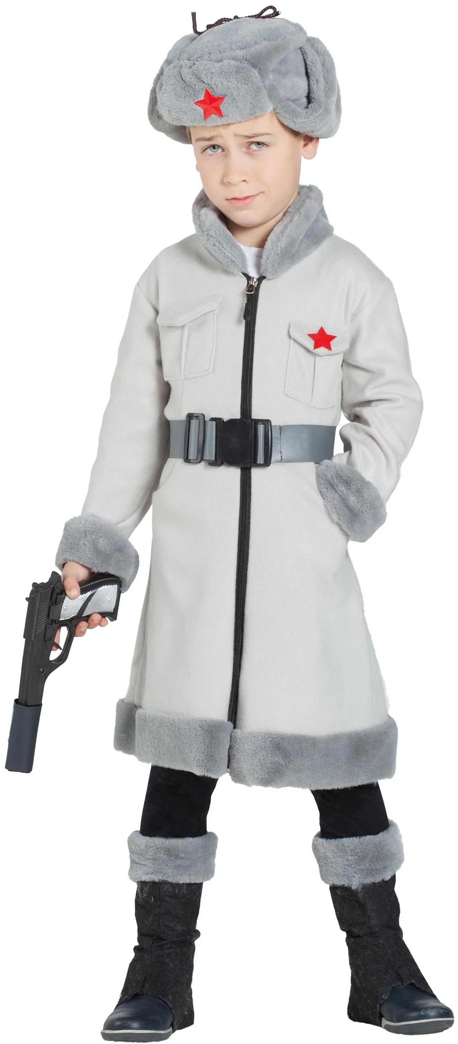 Disfraz de Espía Ruso Gris para Niño Rusos Kimokawaii