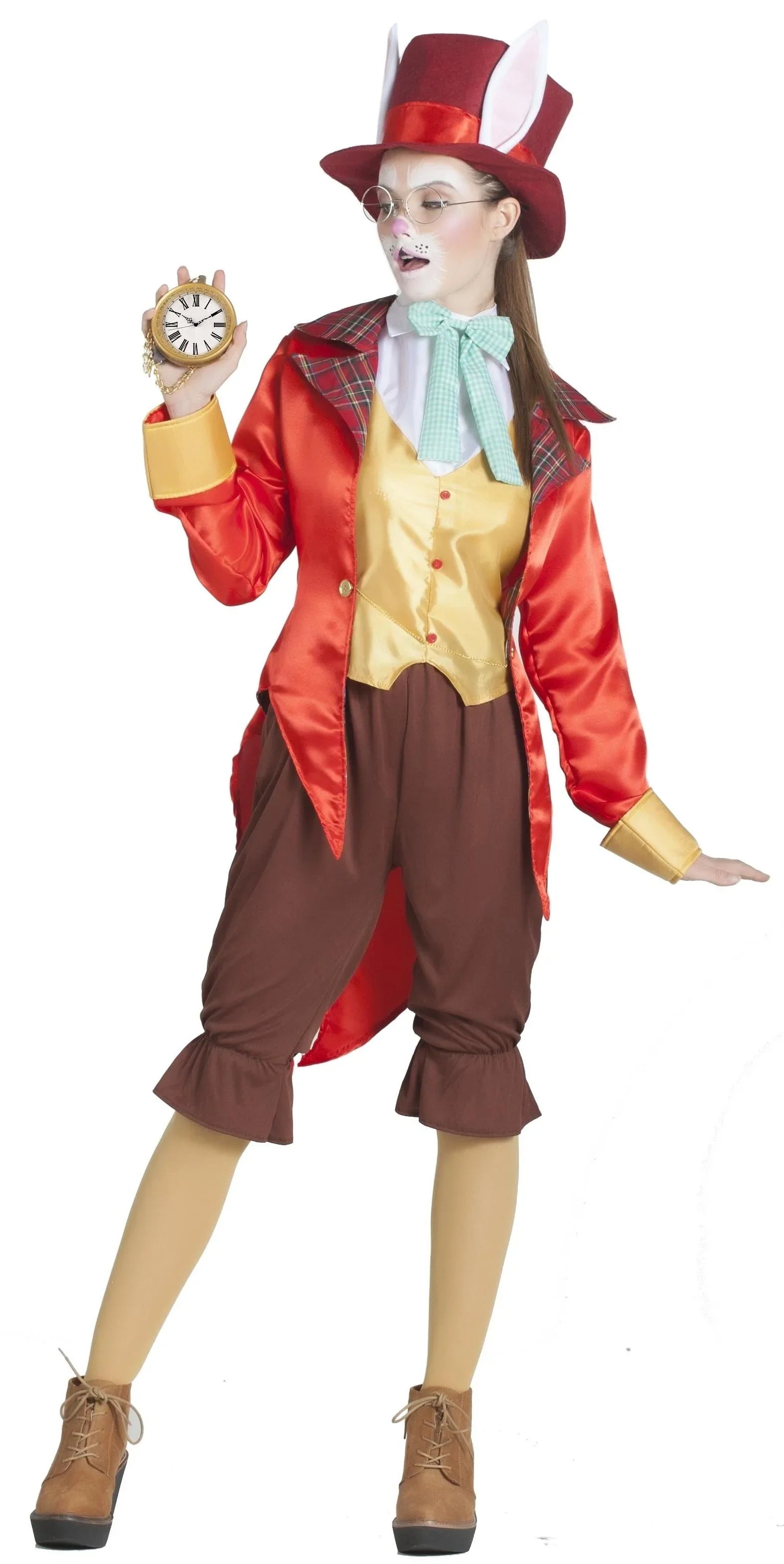 Disfraz de Conejo de Alicia con Chaqueta para Mujer Alicia en el País de las Maravillas Kimokawaii