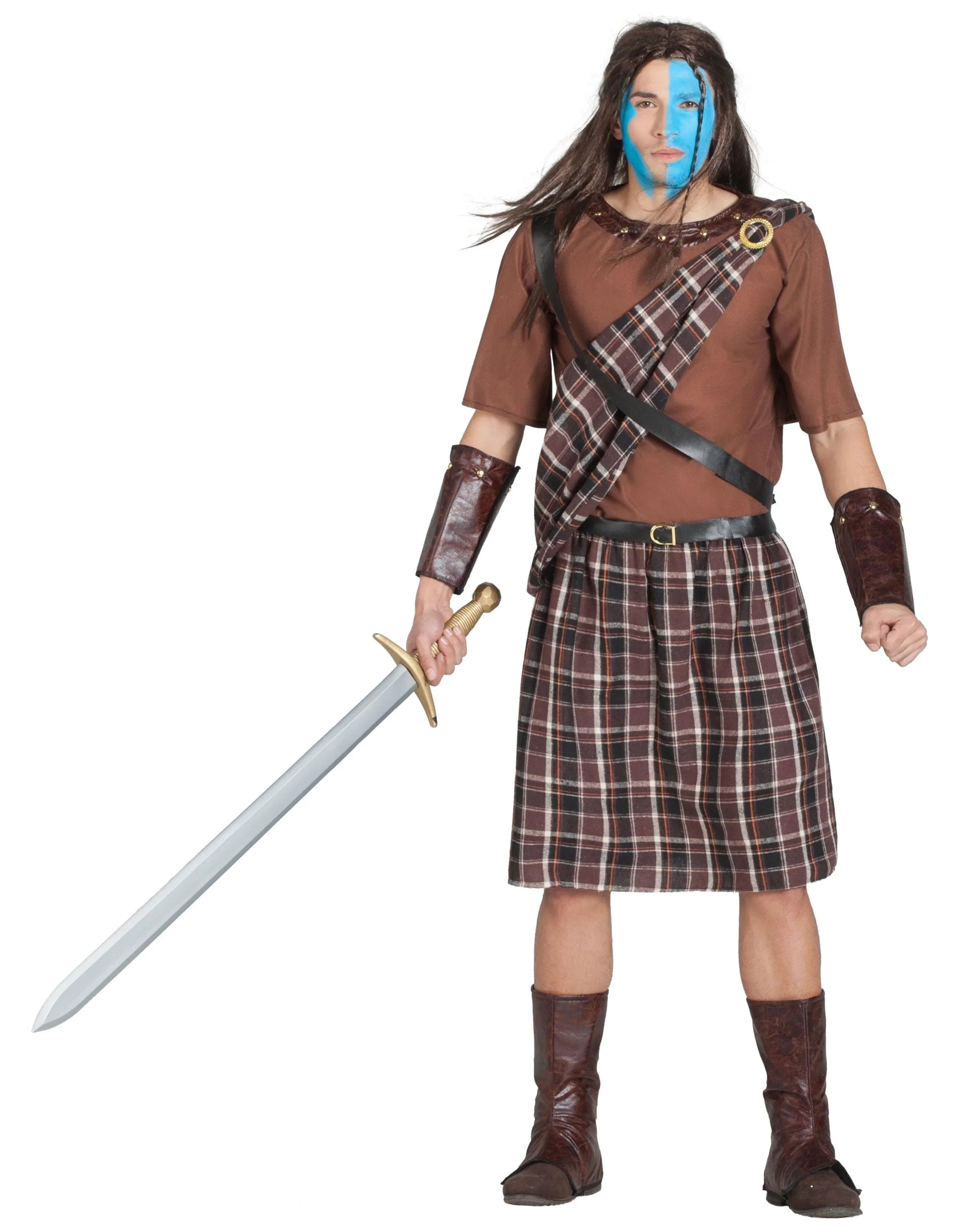 Disfraz de Escocés William Wallace para Hombre Escoceses Kimokawaii