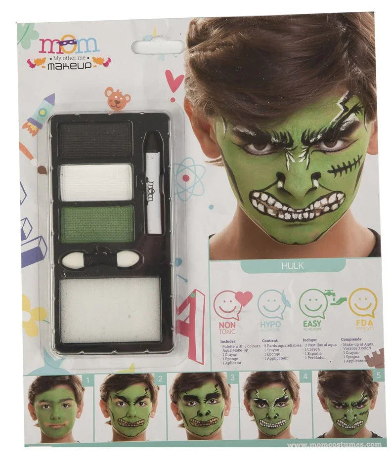 Kit de Maquillaje de Monstruo Verde Infantil Hulk Viving