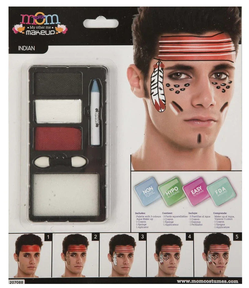 Kit de Maquillaje de Indio para Hombre Complementos Indios Viving