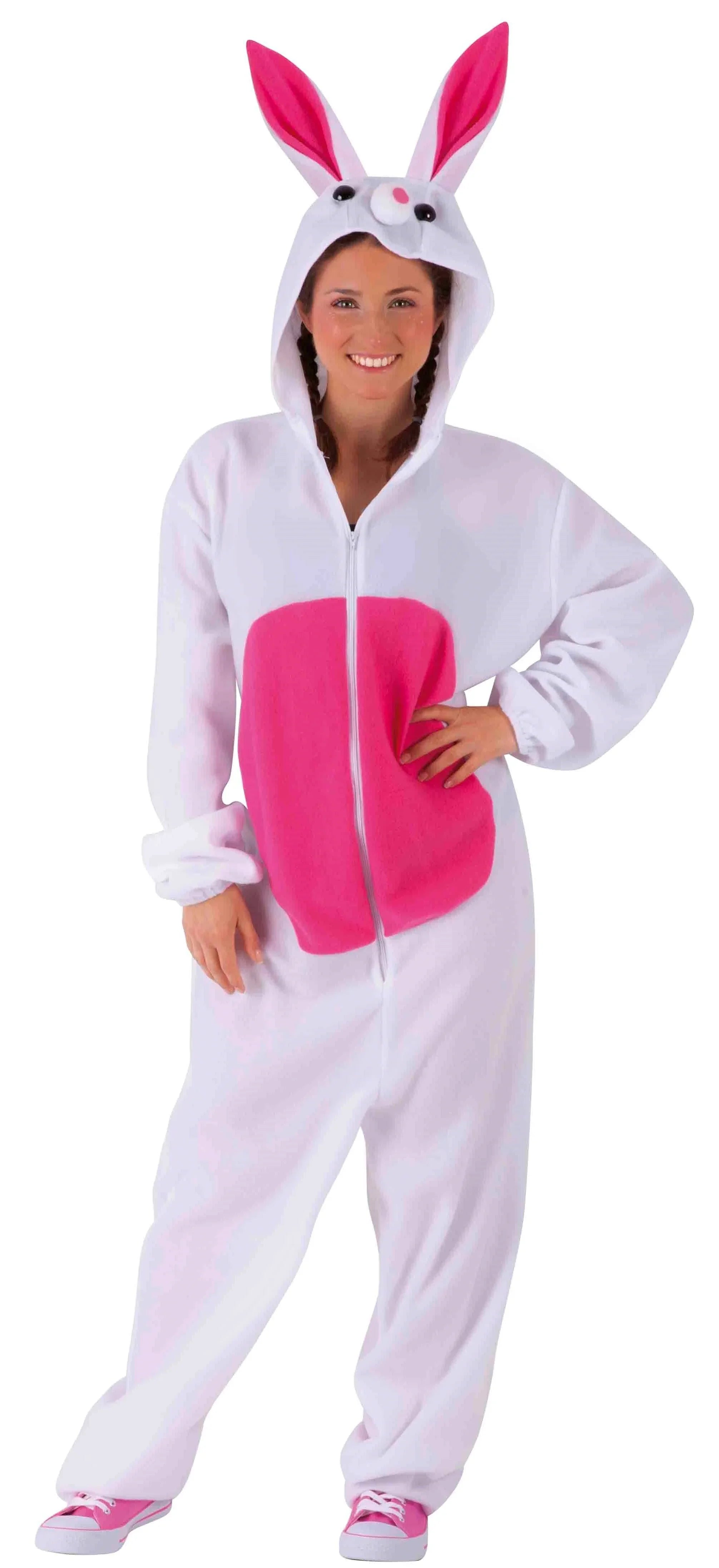 Disfraz de Conejo Rosa y Blanco para Adulto Conejo Rubies