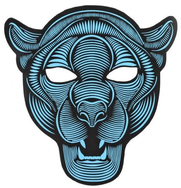 Máscara de Pantera con Luz Led y Activación por Sonido Máscaras y Caretas Atosa