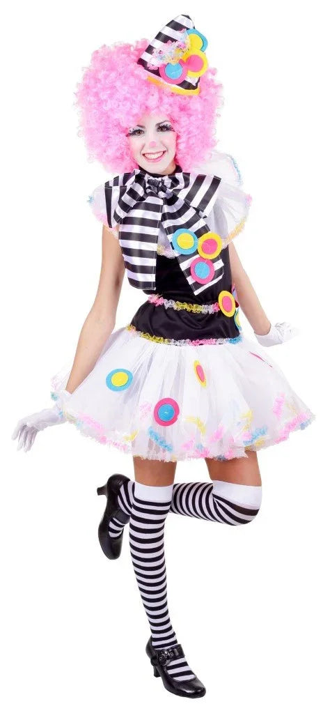 Disfraz de Payasa Arlequín Premium para Mujer Payaso Nines