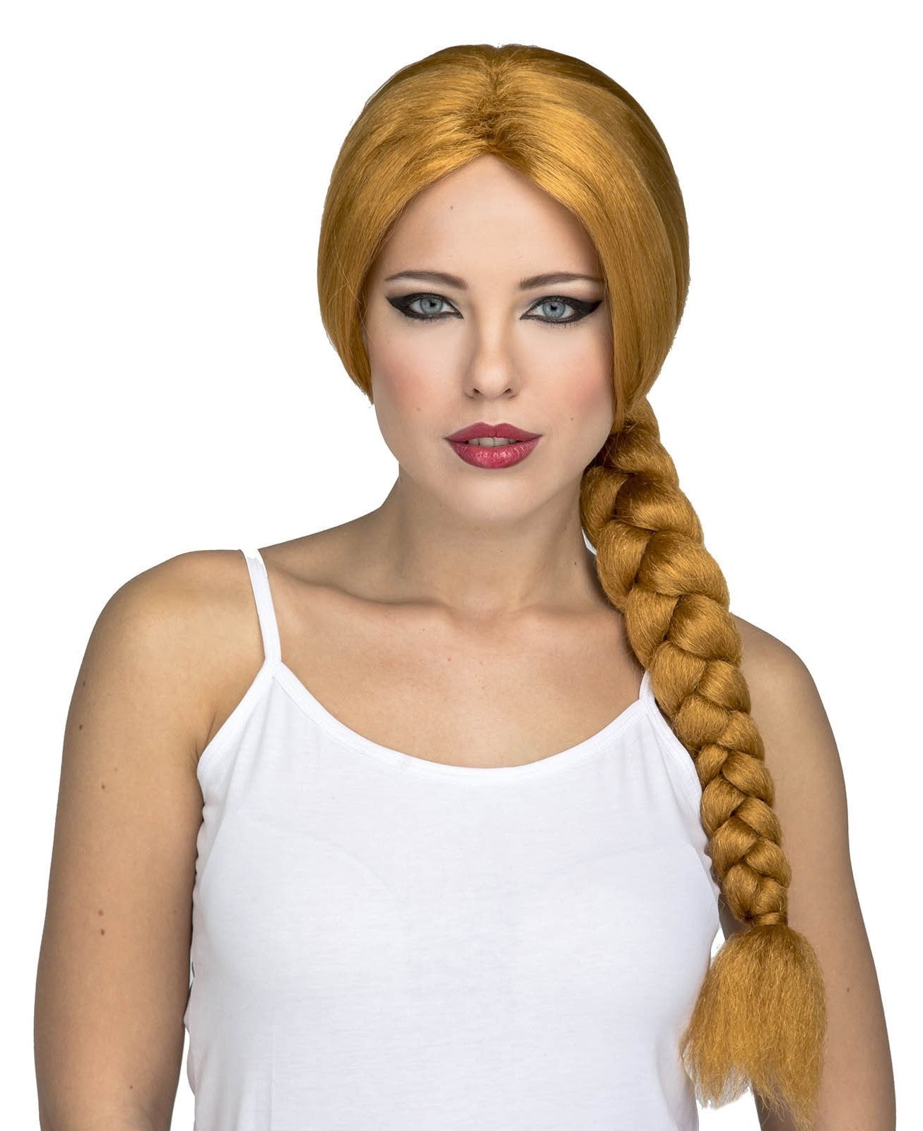 Peluca Pelirroja con Trenza Larga para Mujer Pelucas Pelirrojas Viving