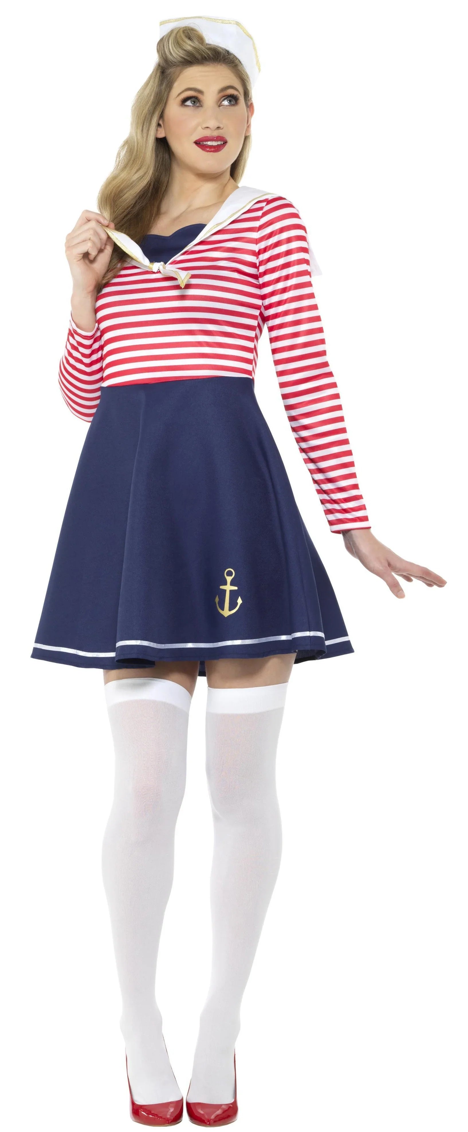 Disfraz de Marinera a Rayas para Mujer Marineros Smiffys