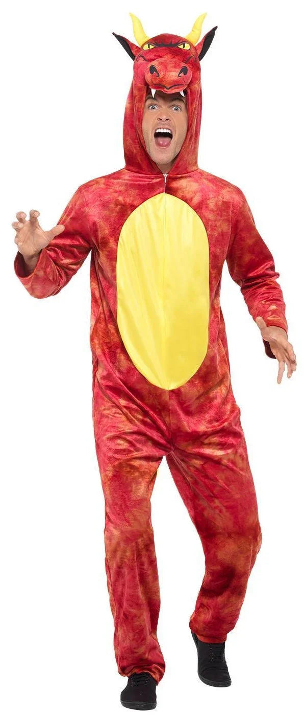 Disfraz de Dragón Rojo para Adulto Dragón y Dinosaurio Smiffys