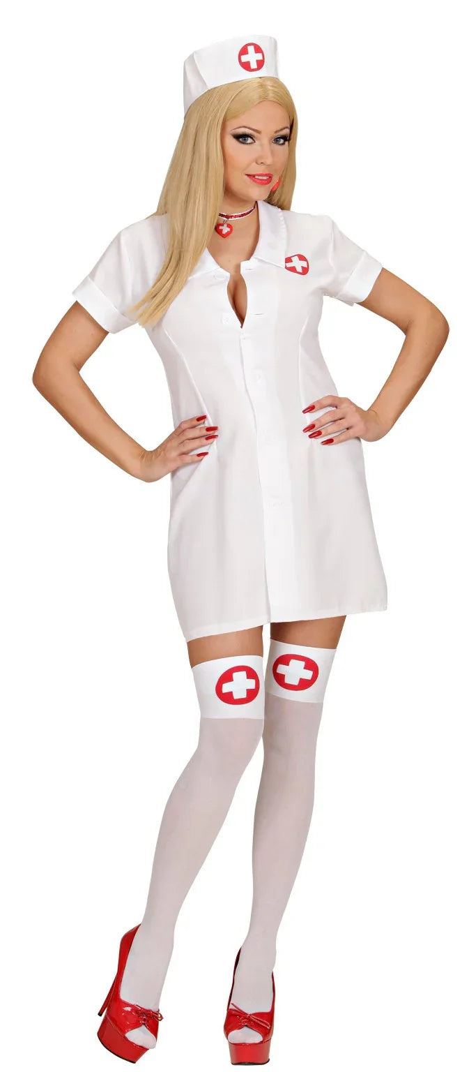 Disfraz de Enfermera Blanca para Mujer Enfermeras y Médicos Widmann