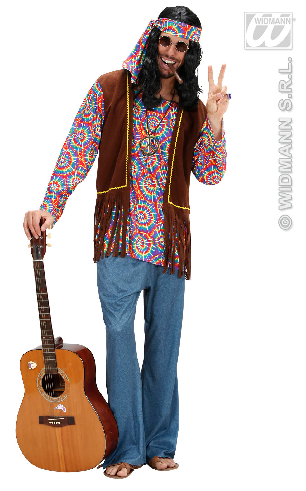 Disfraz de Hippie Psicodelico para Hombre Hippies Widmann