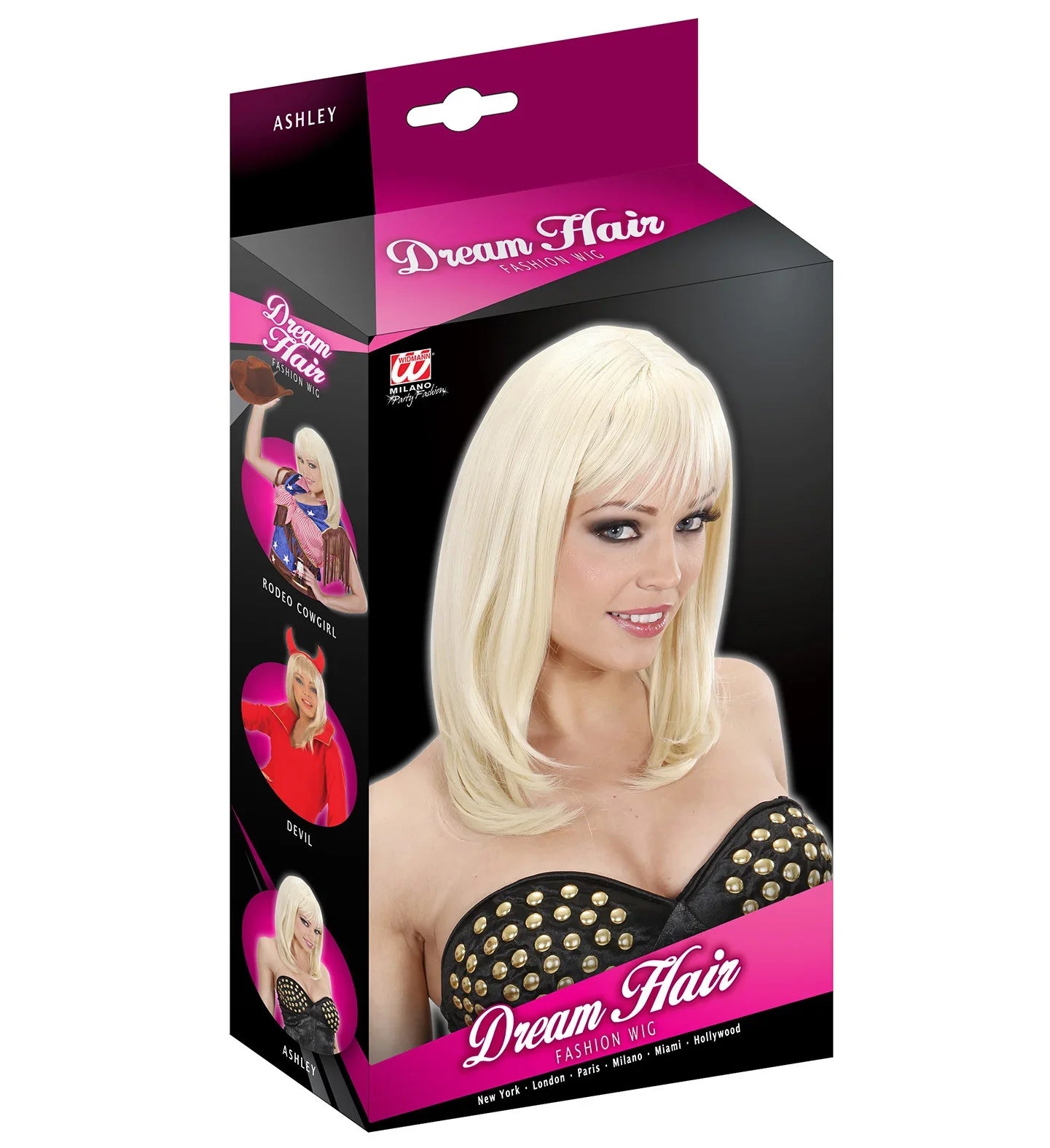 Peluca Rubia Lisa con Flequillo COMPLEMENTOS Widmann