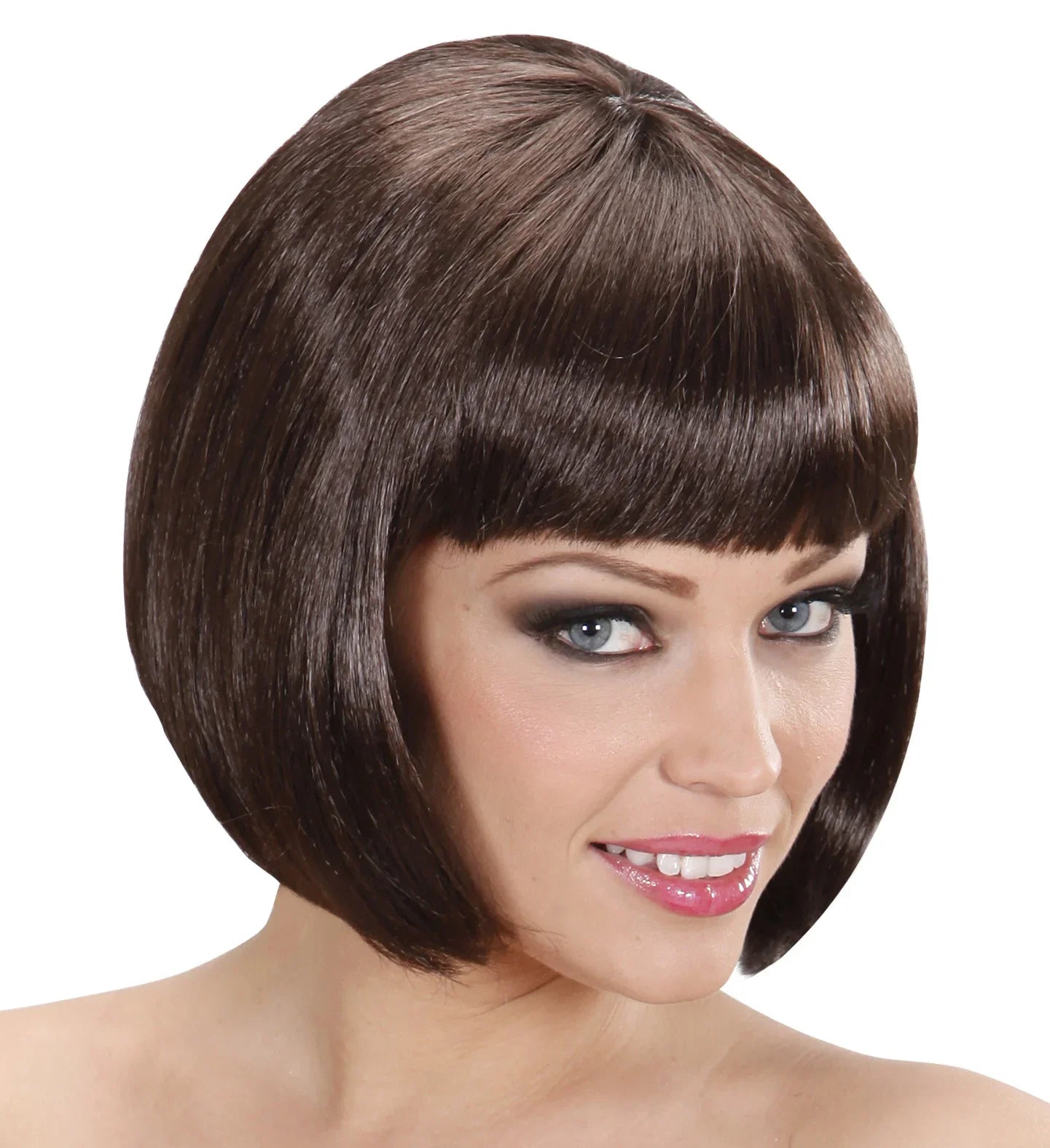 Peluca Castaña Oscura Corta Lisa COMPLEMENTOS Widmann