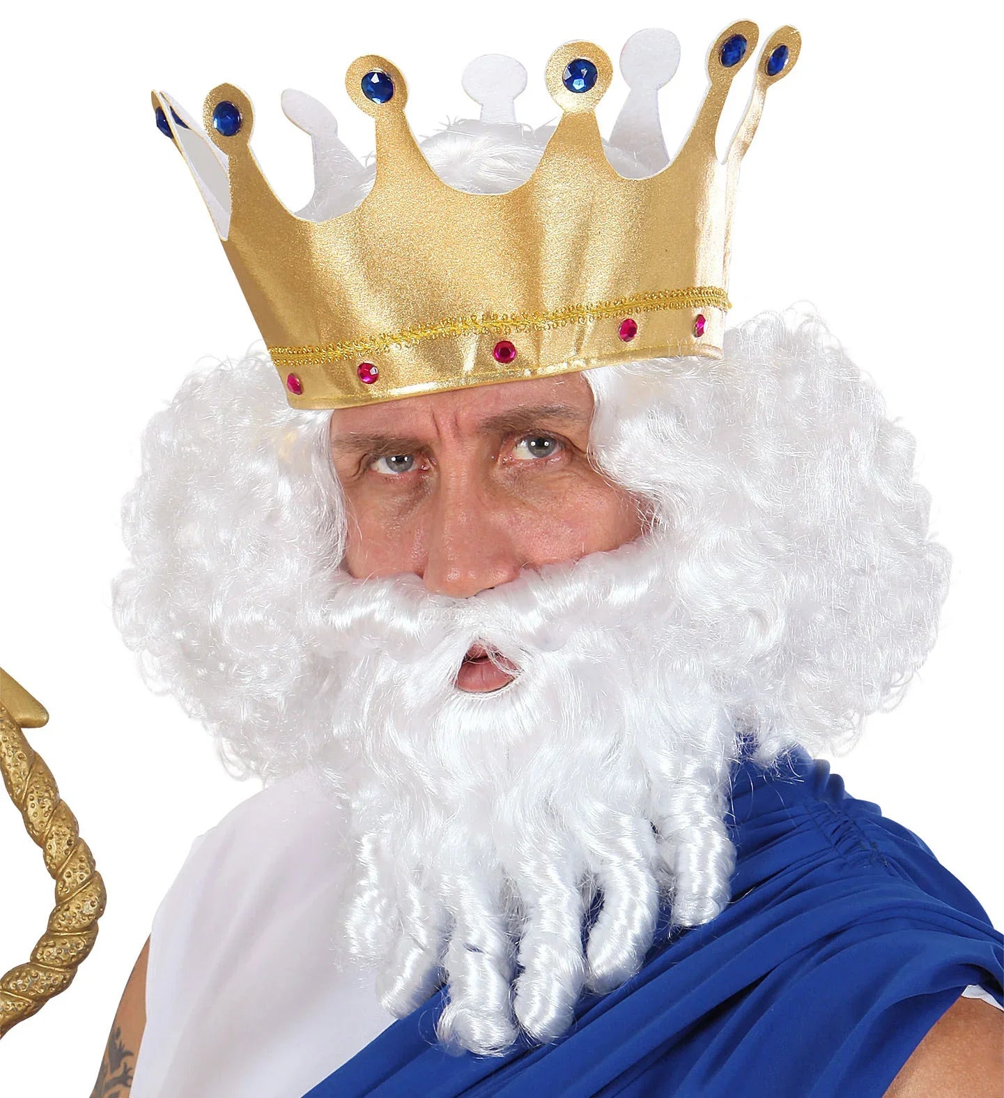 Peluca Blanca con Barba de Neptuno COMPLEMENTOS Widmann