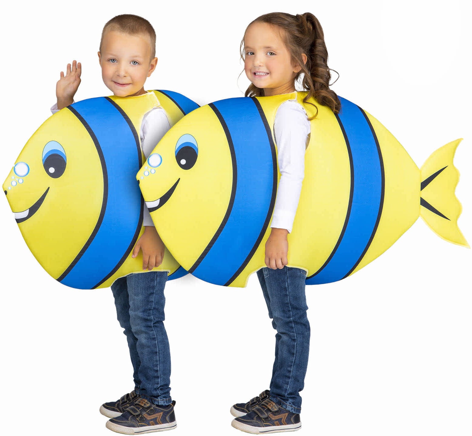 Disfraz de Pez Amarillo y Azul Infantil Animales Infantiles Kimokawaii
