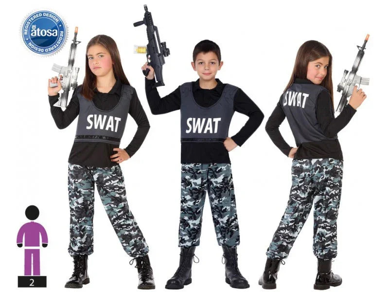 Disfraz de SWAT Infantil Policías y Presos Atosa