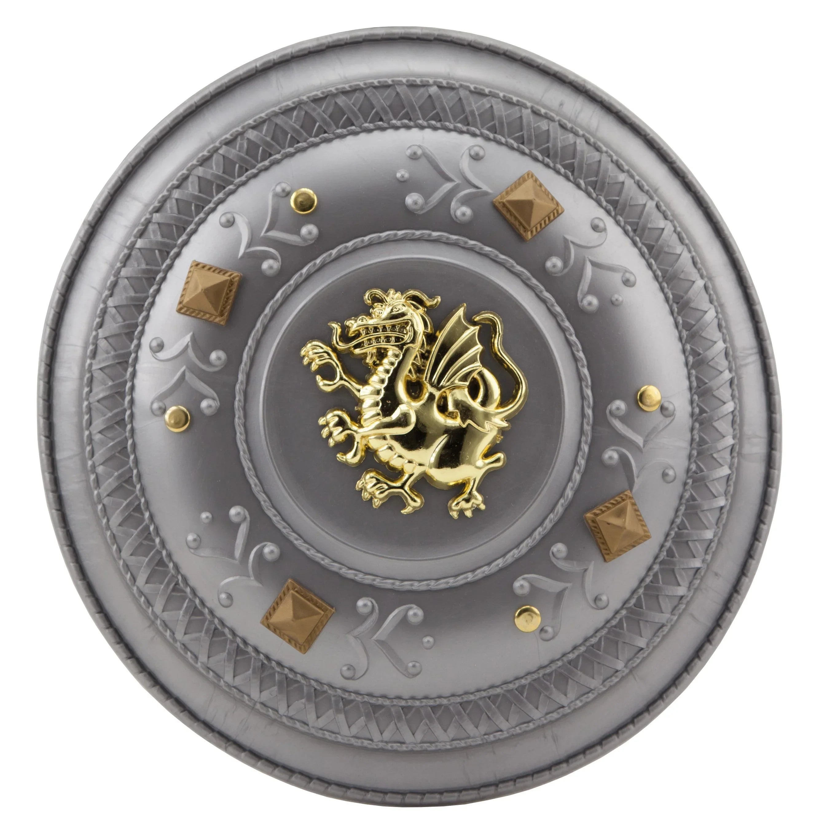 Escudo Medieval con Dragón Dorado Infantil Complementos Medievales Fycar Complementos