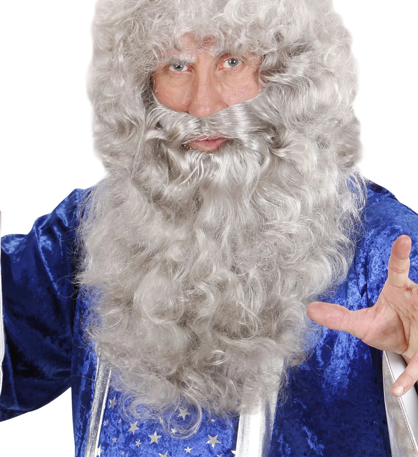 Barba Gris Larga para Adulto COMPLEMENTOS Widmann