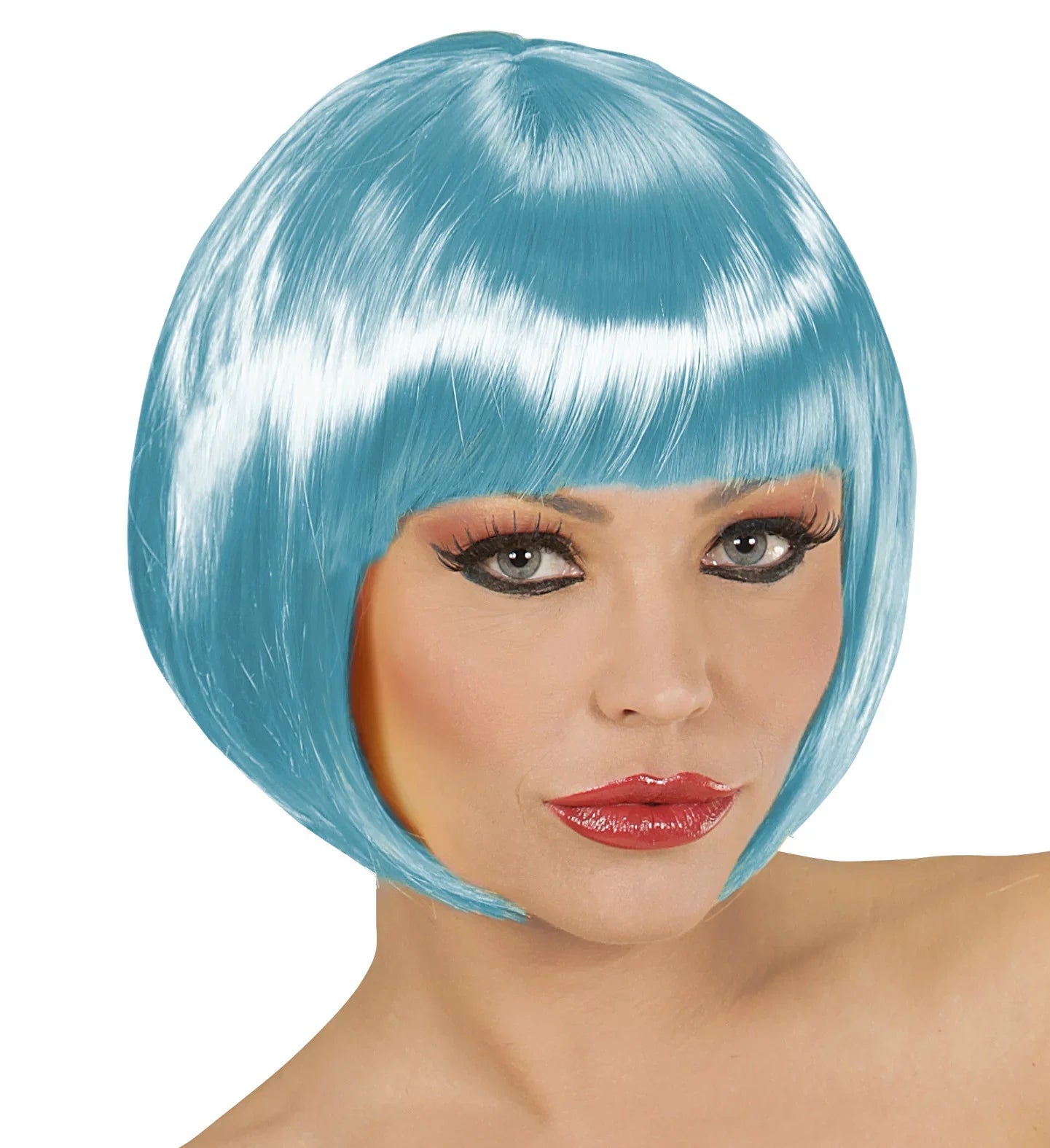 Peluca Media Melena Azul COMPLEMENTOS Widmann