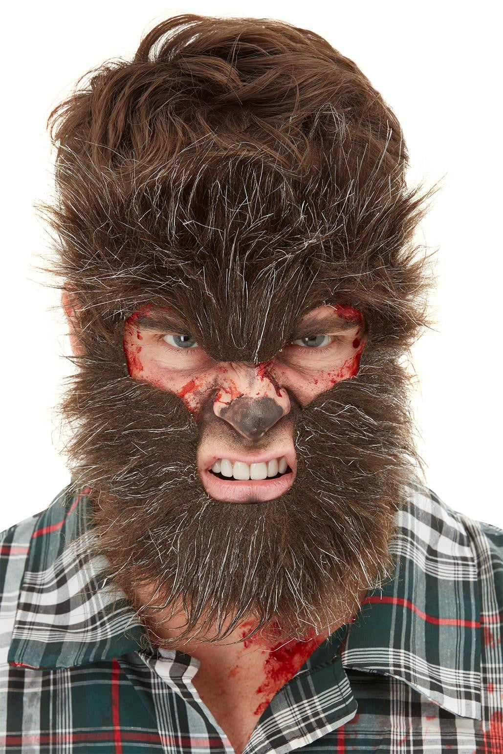 Máscara de Hombre Lobo con Pelo Máscaras Halloween Smiffys