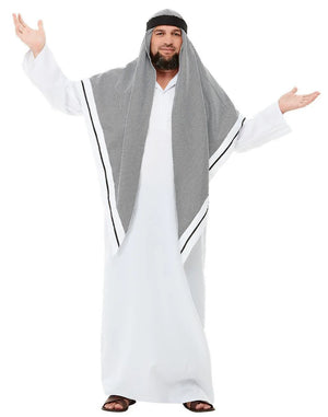 Disfraz De Jeque árabe Para Adulto Con Túnica, Pañuelo Y Cinta – Talla única, Look Tradicional Para Fiestas Temáticas