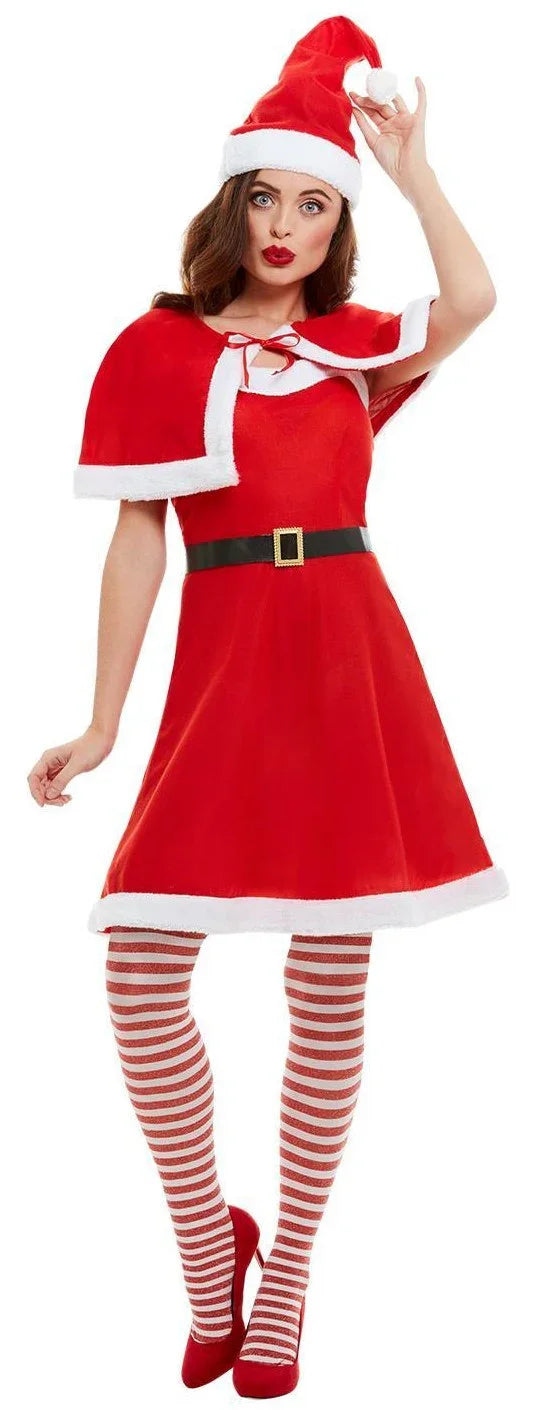 Disfraz de Mamá Noel con Vestido y Capa para Mujer Papa Noel y Mama Noel Smiffys