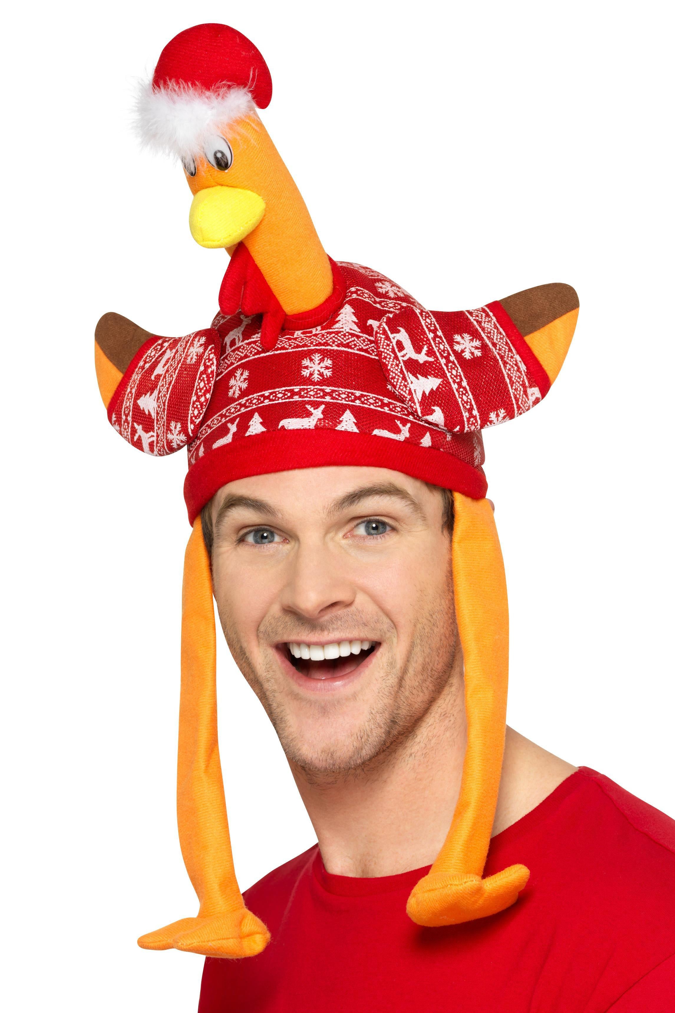 Gorro de Pavo Navideño Complementos Navidad Smiffys