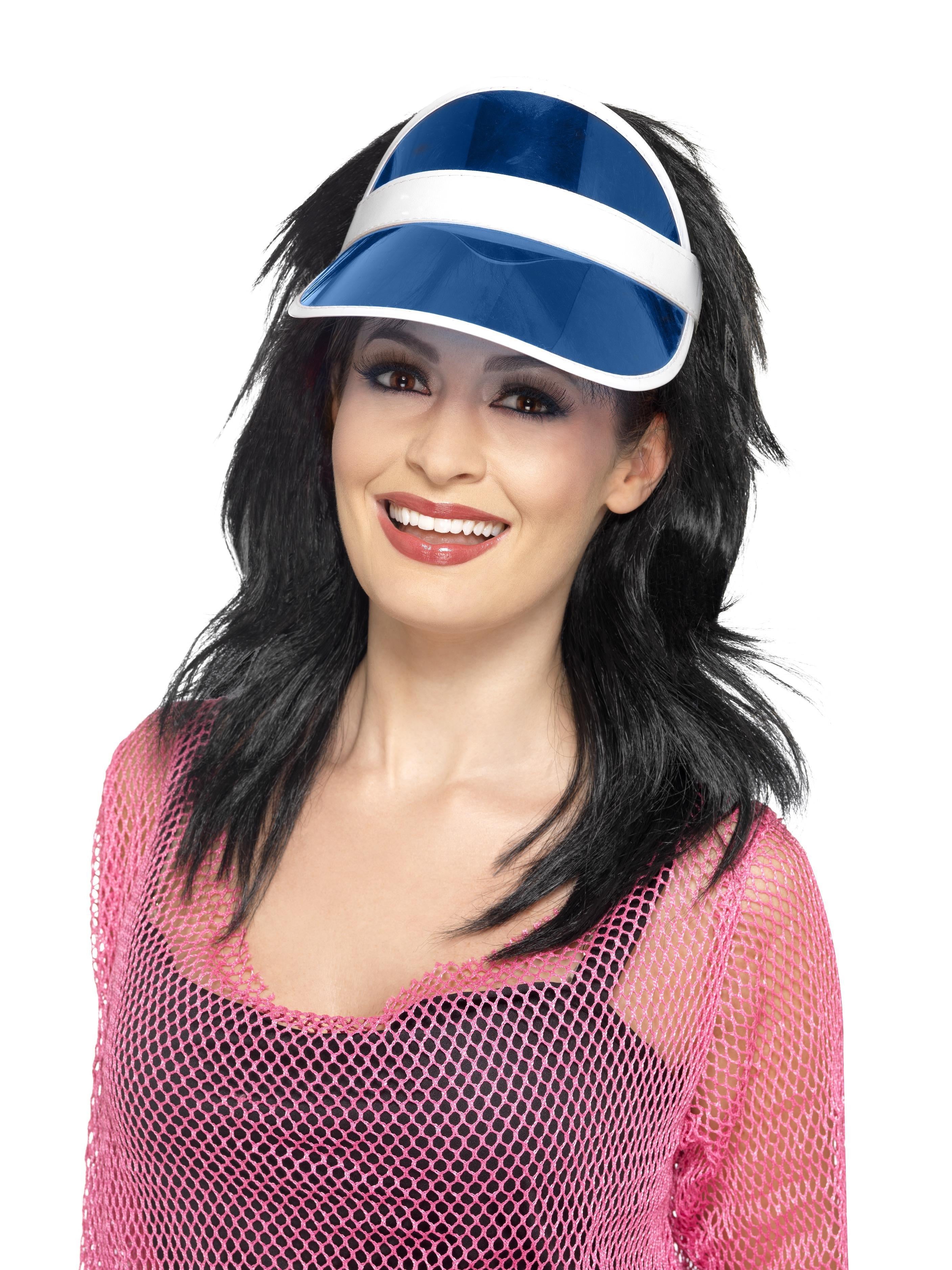 Visera de Póker Azul Estilo Años 80 Años 80 Widmann