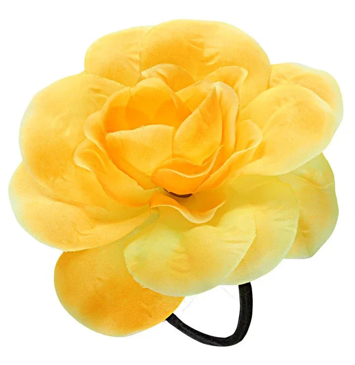 Flor Hawaiana Amarilla con Goma Flores Widmann