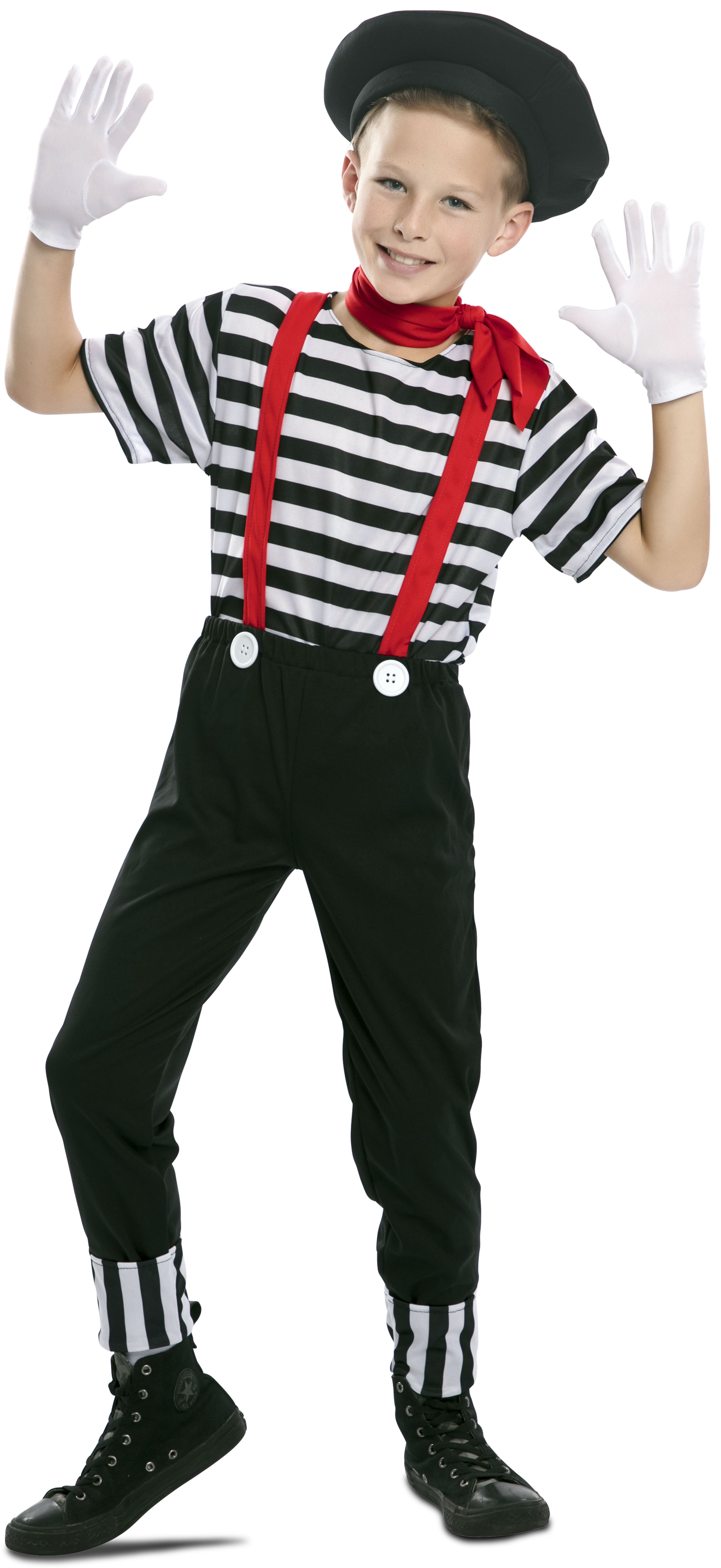 Disfraz de Mimo Divertido para Niño Mimo EuroCarnavales