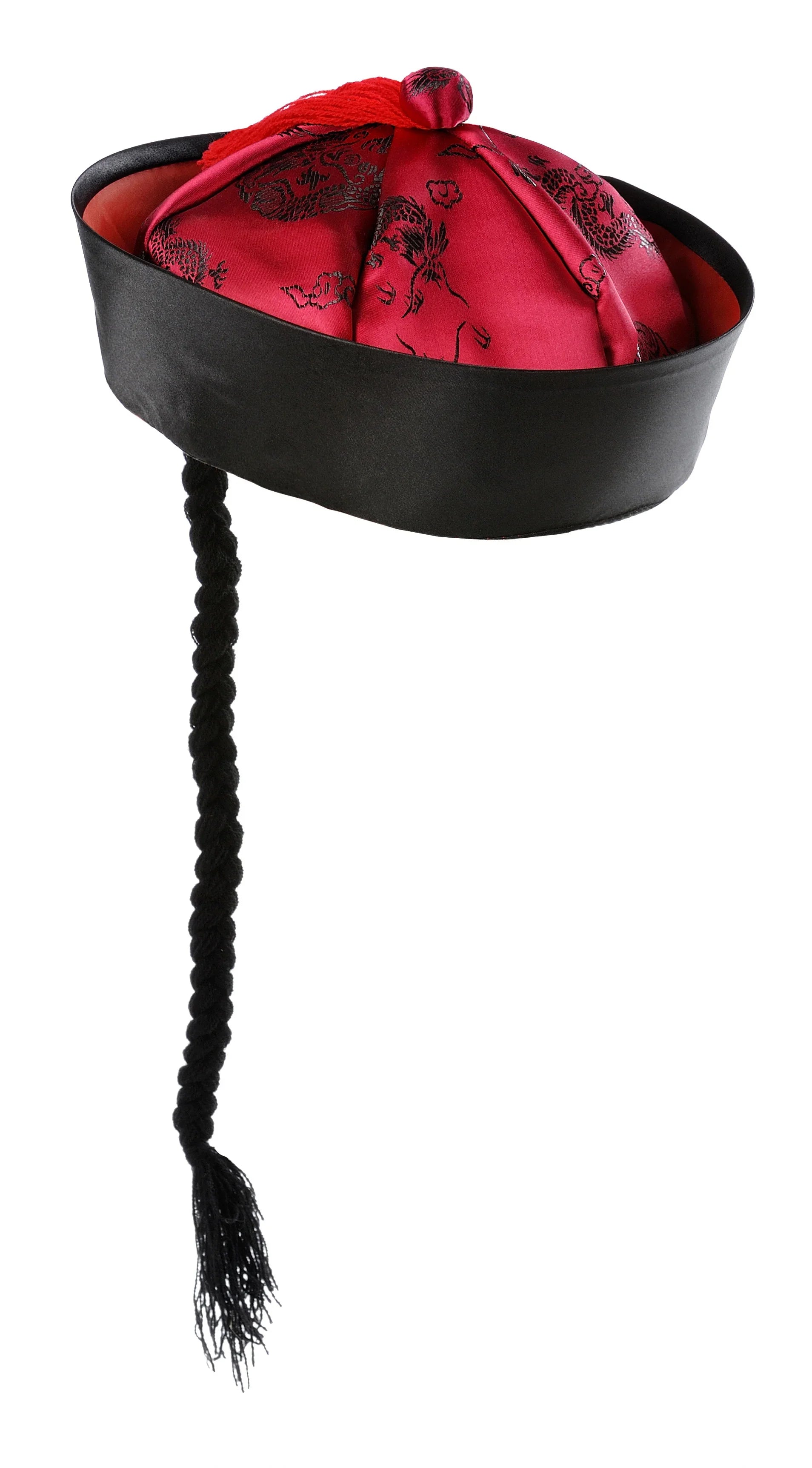 Gorro de Chino Rojo con Trenza Chinos Fycar Complementos