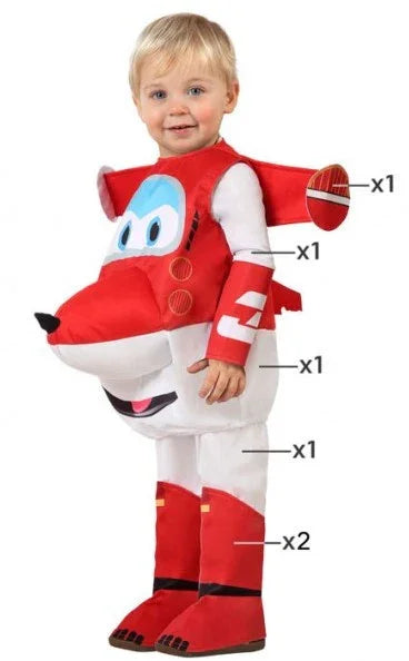 Disfraz de Avión Jett Super Wings Infantil Cuentos y Dibujos Animados Atosa