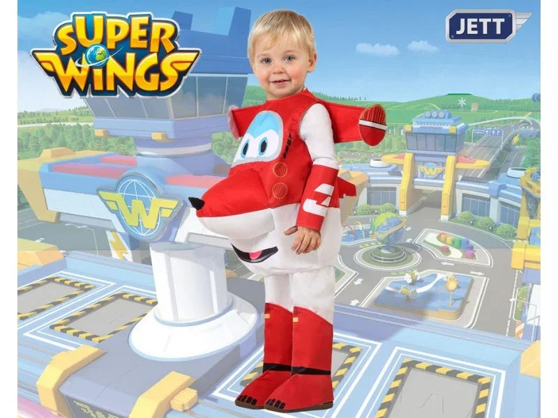 Disfraz de Avión Jett Super Wings Infantil Cuentos y Dibujos Animados Atosa