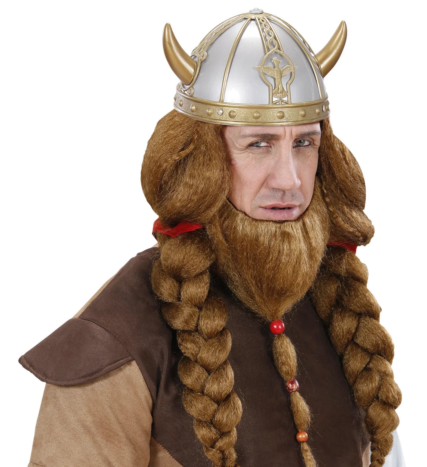 Casco de Vikingo con Cuernos Pequeños Complementos Vikingos Widmann