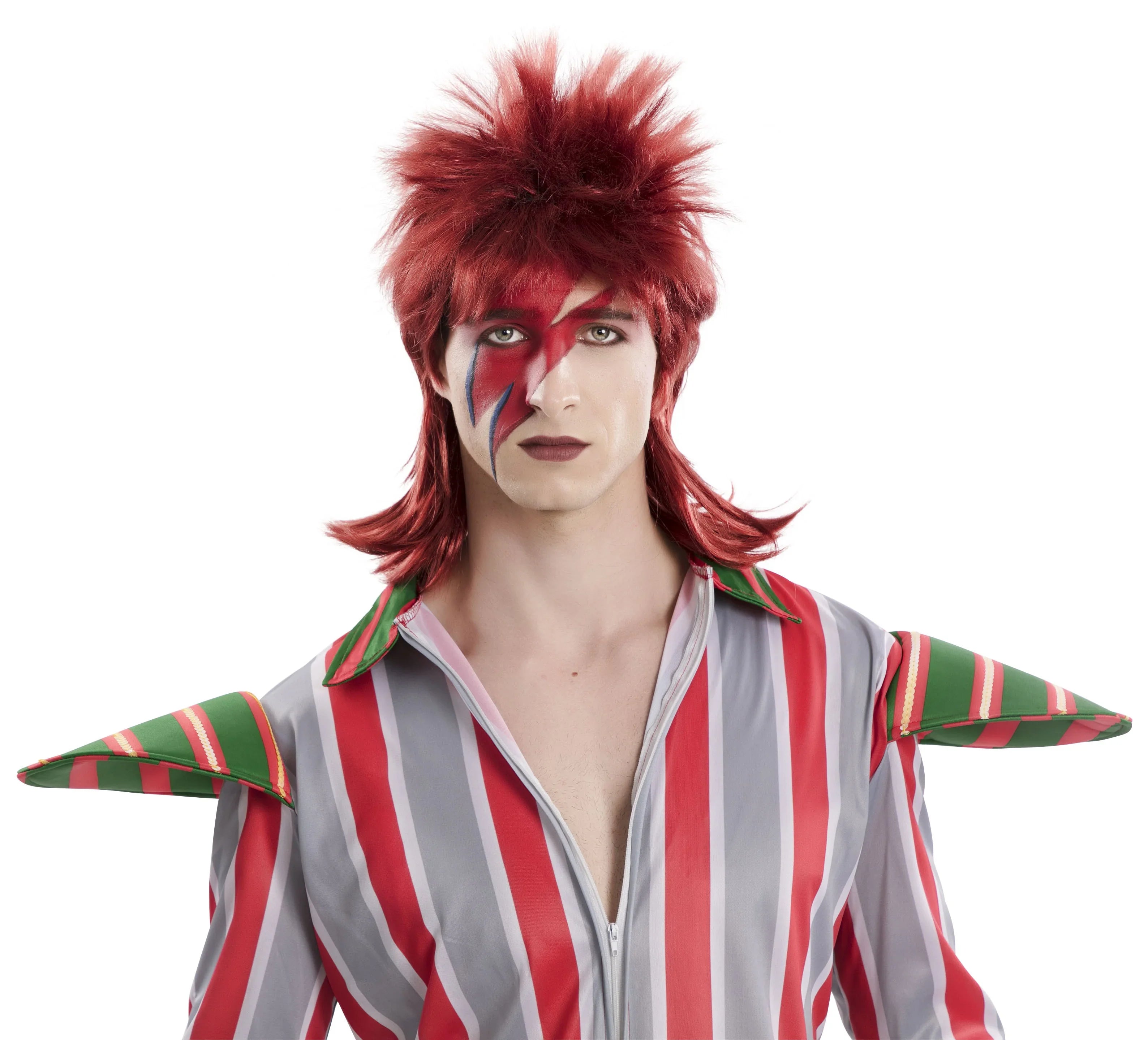 Peluca de David Bowie Pelirroja Músicos y Cantantes EuroCarnavales