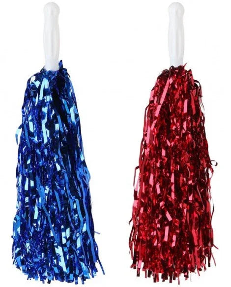 Pack de Pompones en Azul y Rojo Metalizado Pompones Atosa