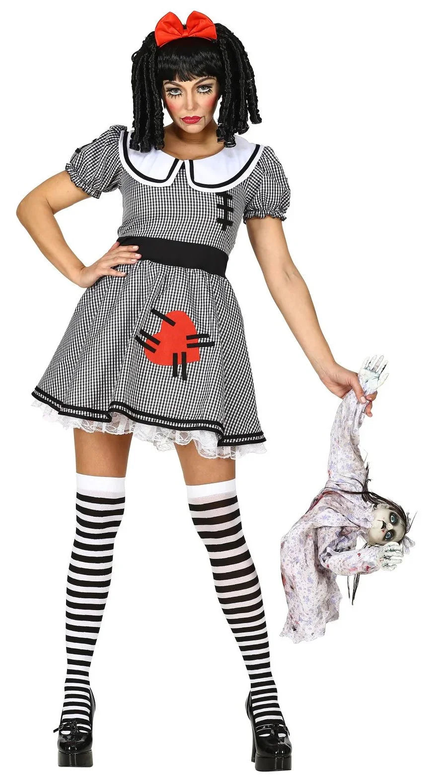 Disfraz de Muñeca de Trapo Siniestra para Mujer Hechiceros y Muñecas Vudú Widmann