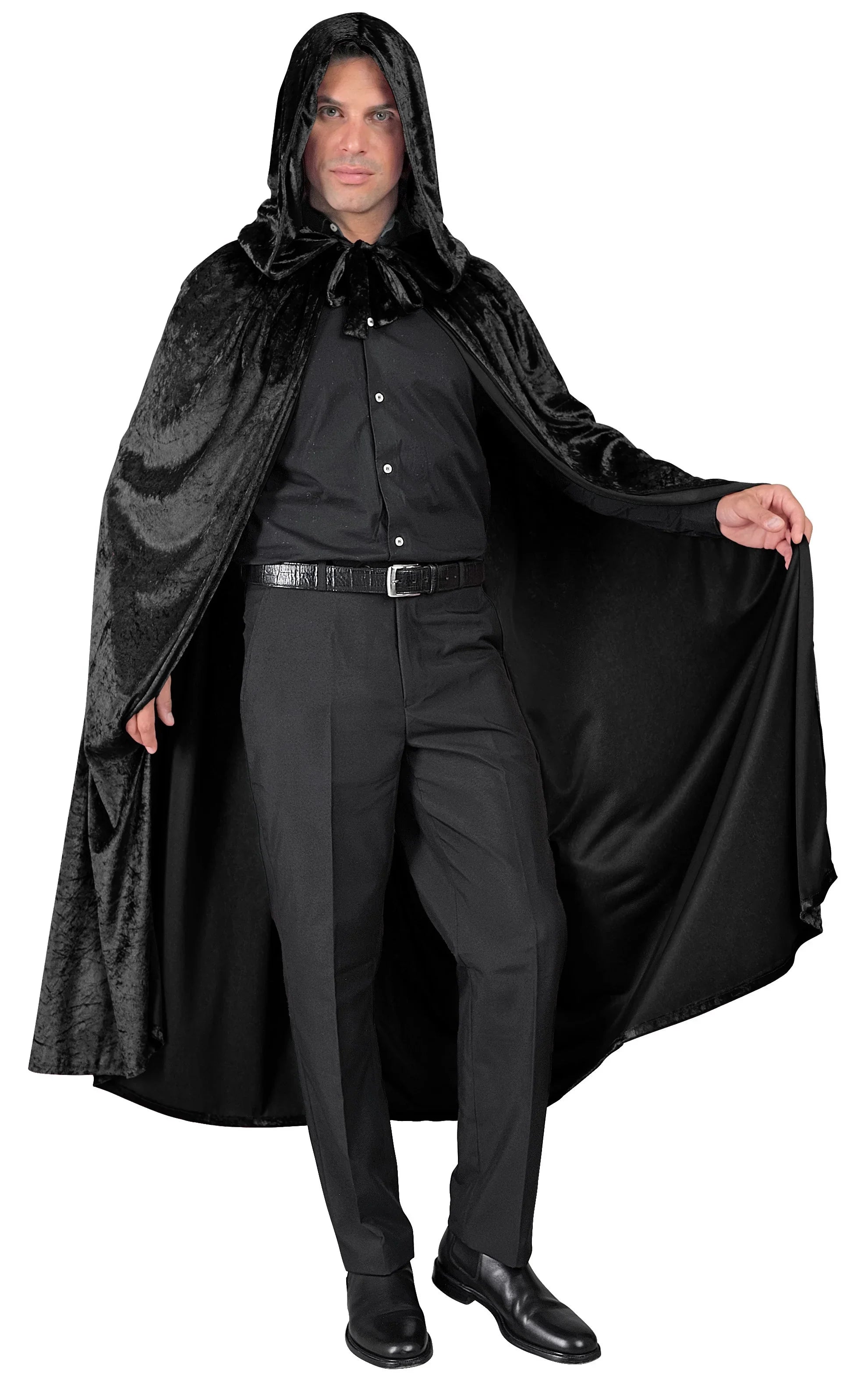 Capa Negra de Terciopelo con Capucha para Adulto Capas Widmann