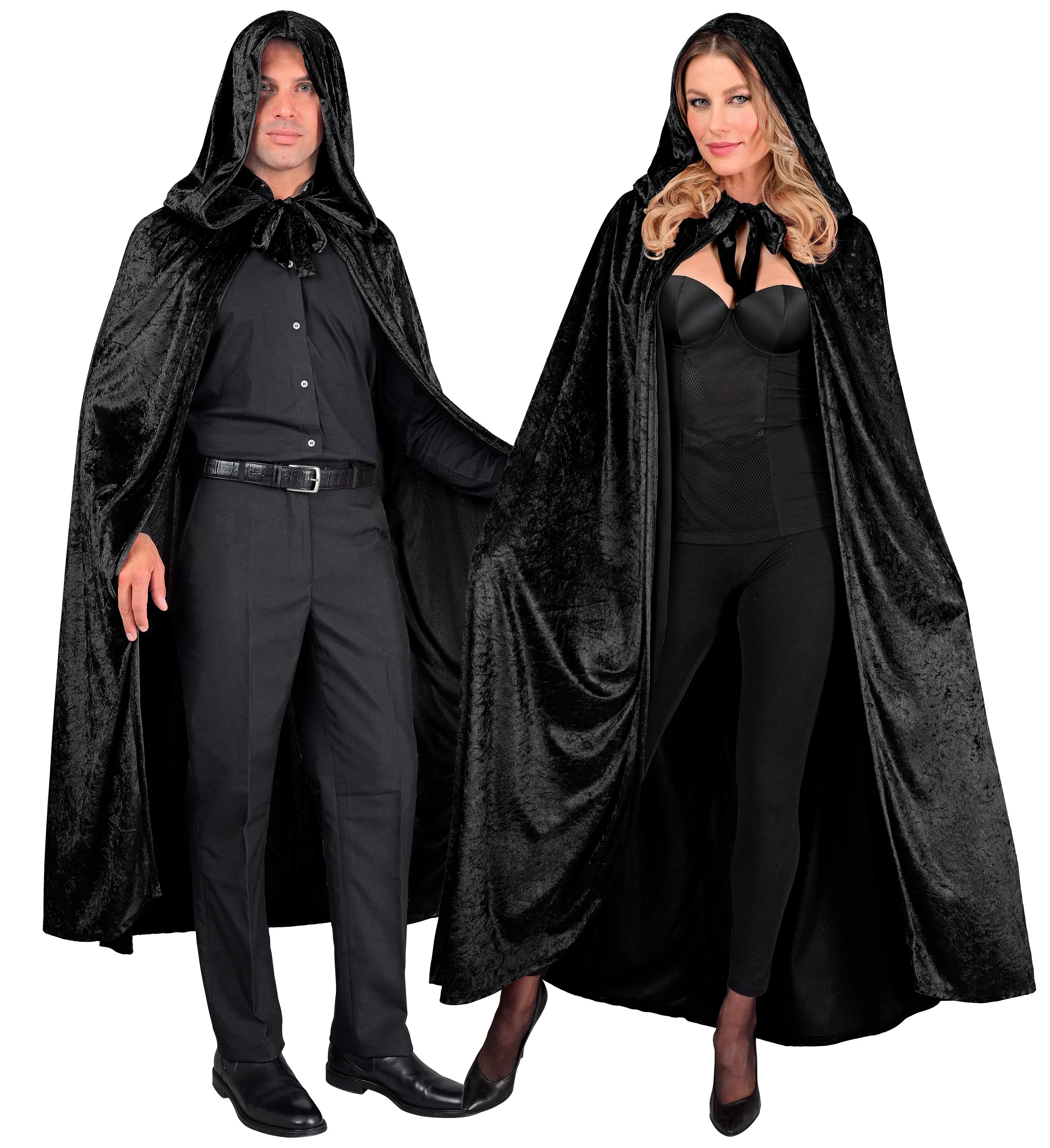 Capa Negra de Terciopelo con Capucha para Adulto Capas Widmann