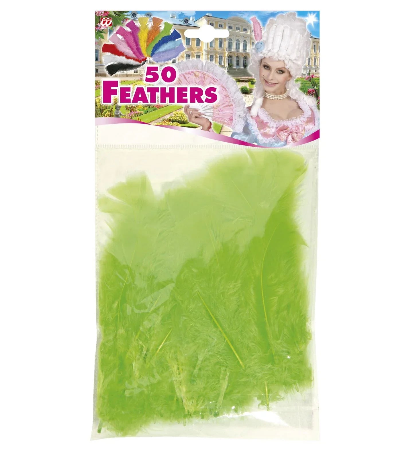 Pack de 50 Plumas de Colores COMPLEMENTOS Widmann