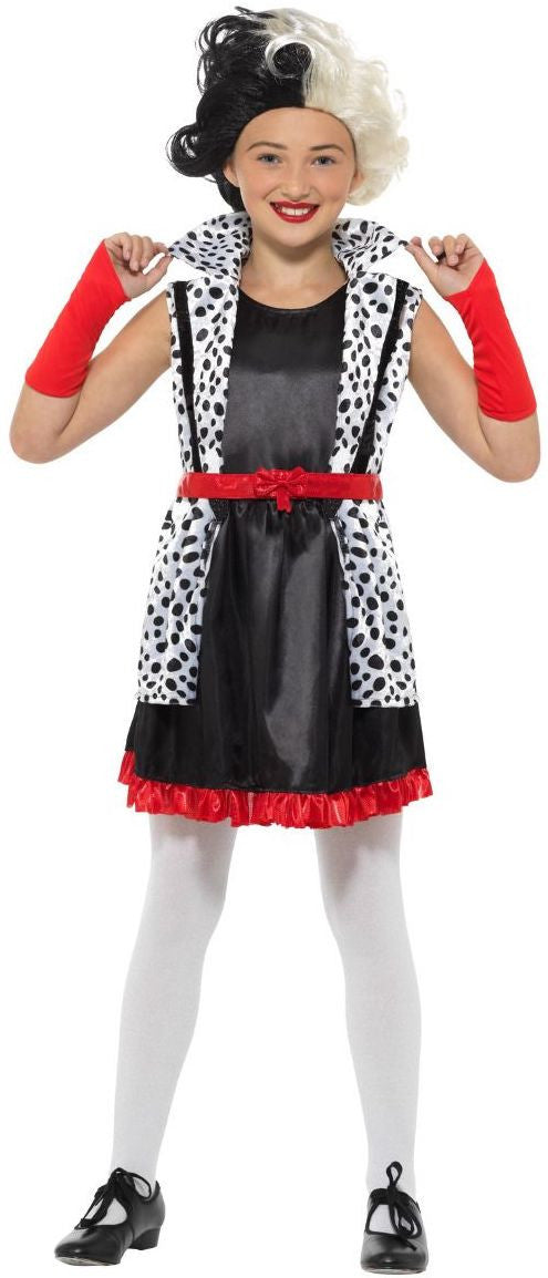 Disfraz de Cruela de Vil para Niña Cruella de Vil Smiffys