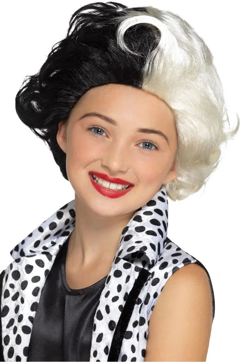 Peluca de Cruela de Vil Infantil Cruella de Vil Smiffys