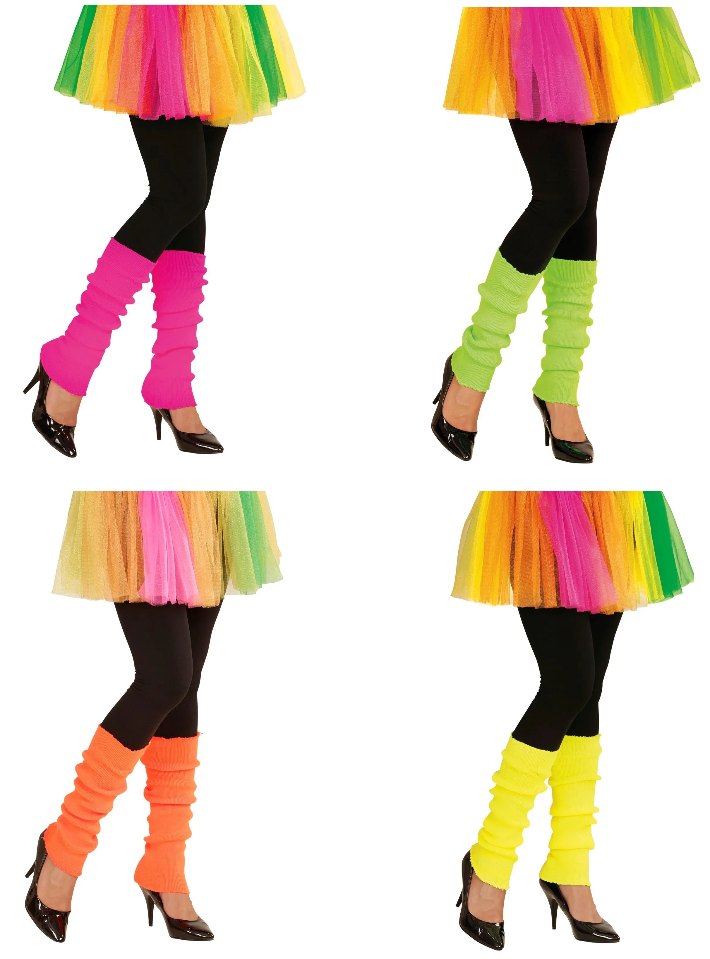 Calentadores Neón Años 80 en Colores Años 80 Widmann