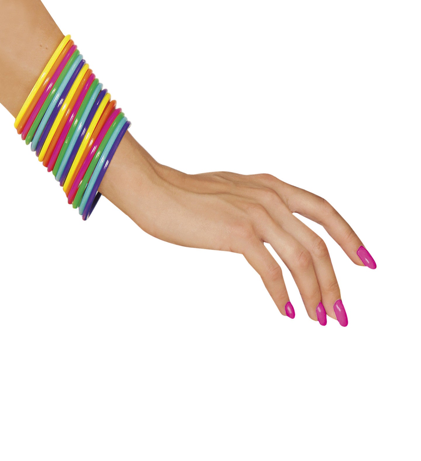 Set de Pulseras Años 80 en Colores Neón Años 80 Widmann