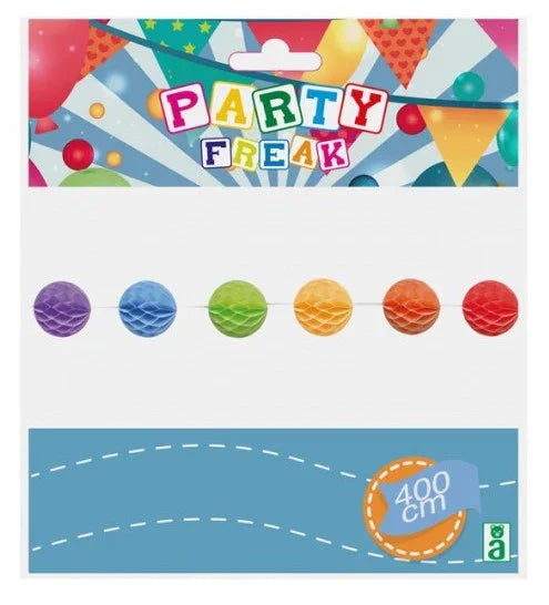 Guirnalda de Pompones de Papel de Colores Decoración Atosa