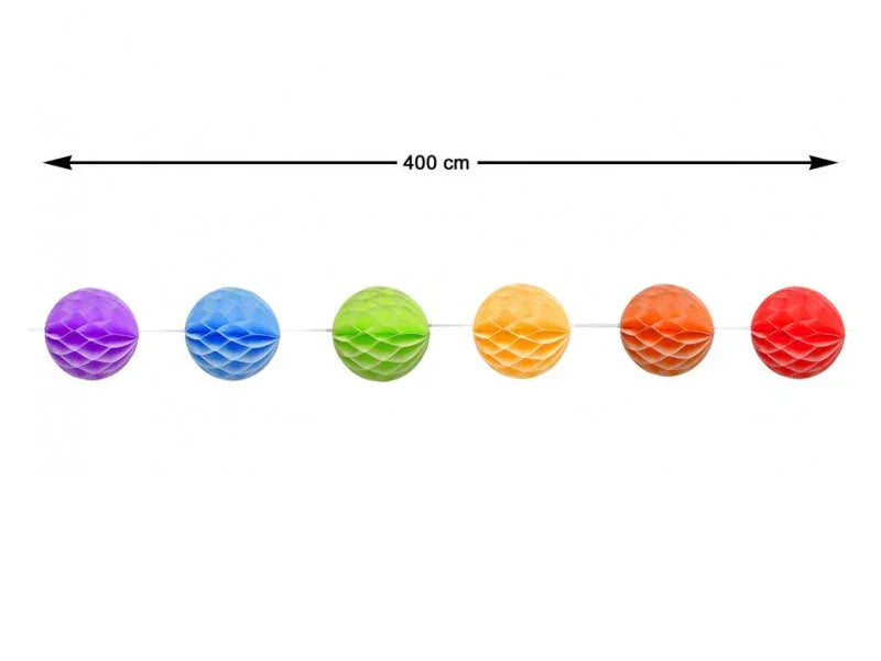 Guirnalda de Pompones de Papel de Colores Decoración Atosa