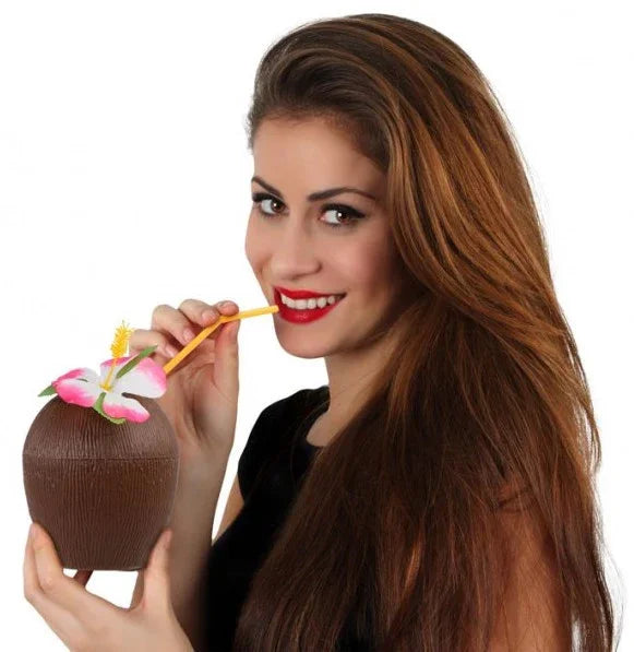 Vaso de Coco para Beber Complementos Hawaianos Atosa