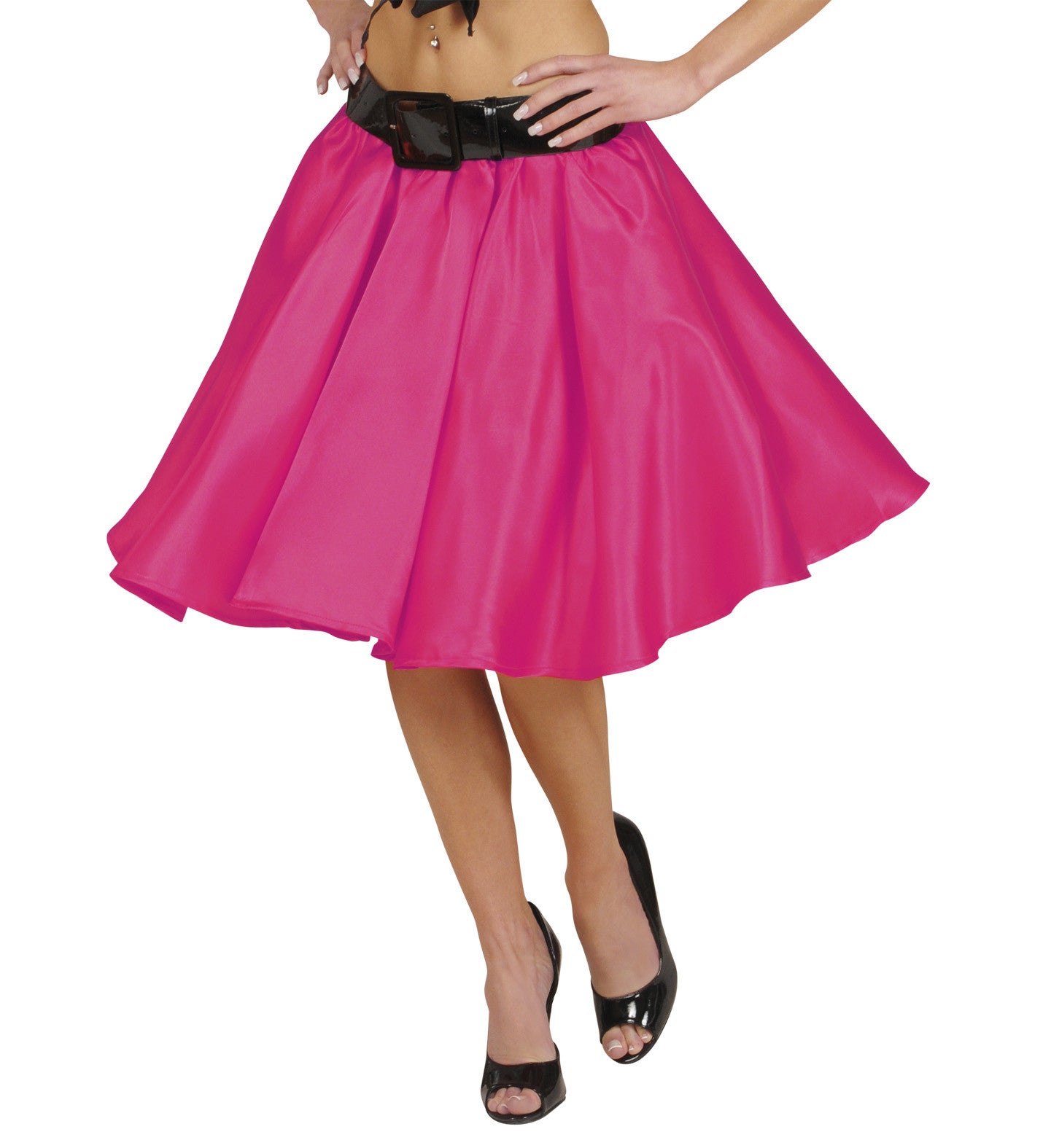 Falda Rock and Roll Rosa Años 50 con Enagua Complementos Grease Años 40 - 50 Widmann