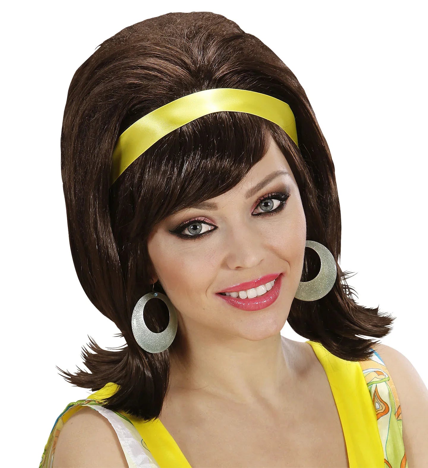 Peluca Mod Años 60 Castaña para Mujer Años 60 Widmann