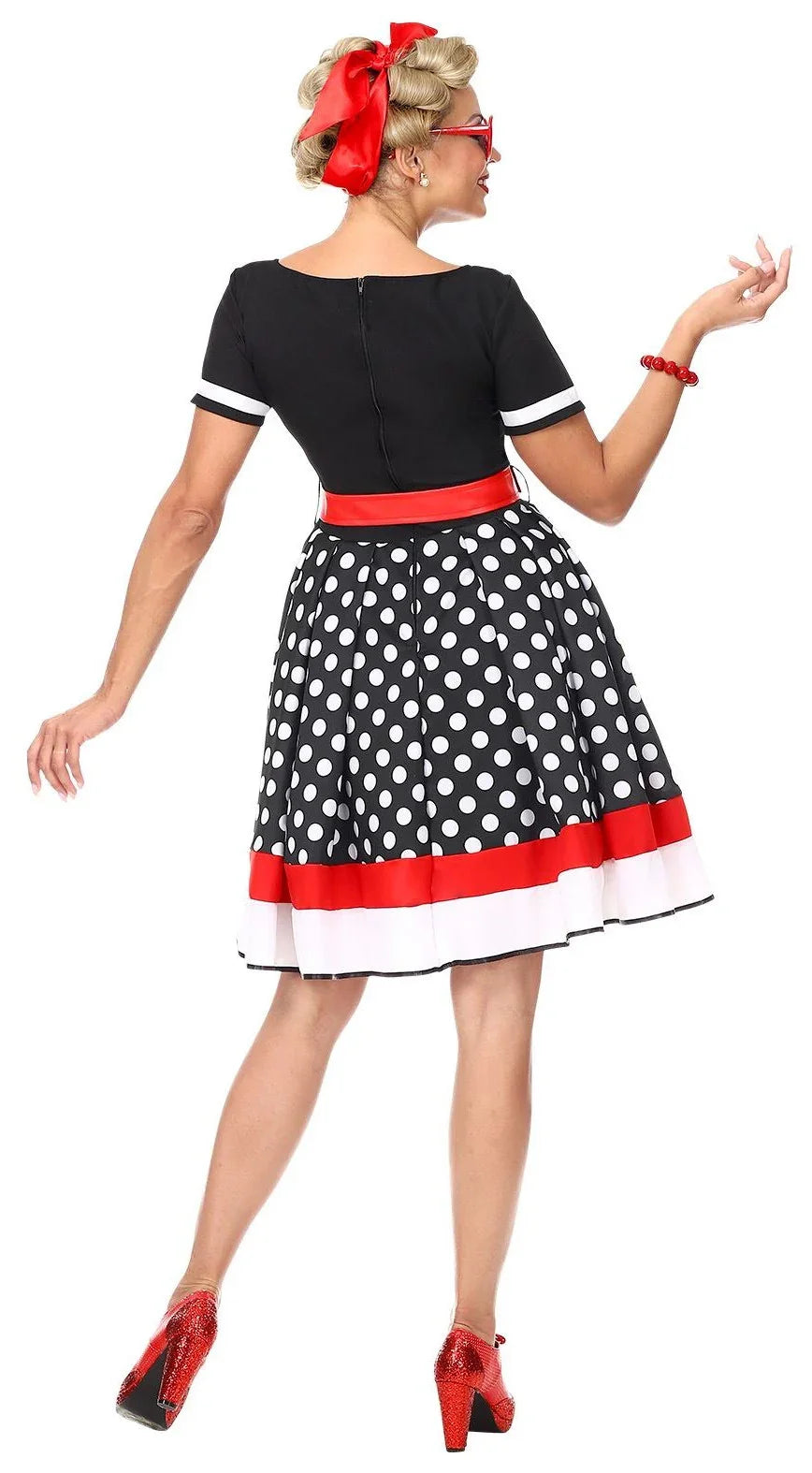 Disfraz de Chica Años 50 con Lunares para Mujer Grease y Años 40 - 50 Widmann